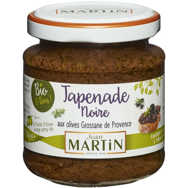 Tapenada De Aceitunas Negras Ecológica 110g - JEAN MARTIN