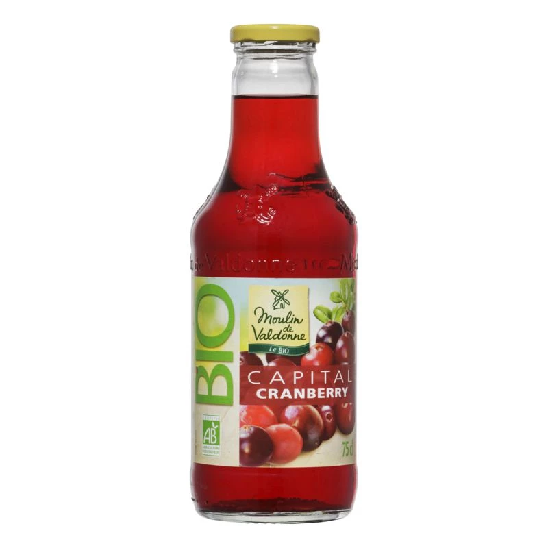 Jus capital cranberry BIO 75cl - MOULIN DE VALDONNE