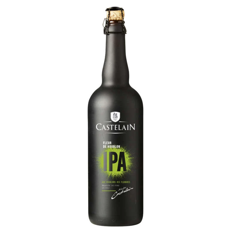 Blond bier met hopbloem Ipa, 6,5%, 75cl - CASTELAIN