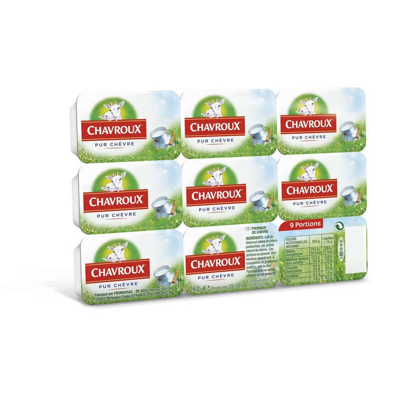 Pure Goat Fresh Cheese 9 Servings 162g - CHAVROUX