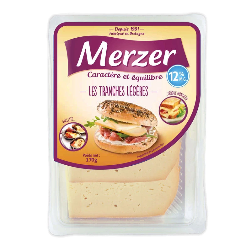Fromage tranches légères 170g - MERZER