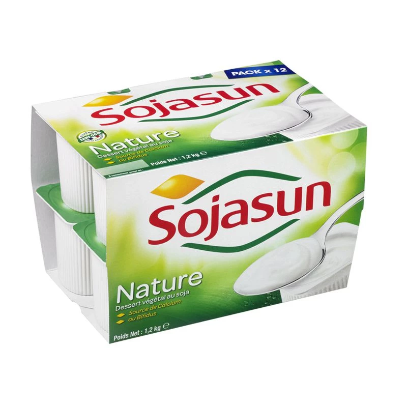 Plain yogurt 12x100g - SOJASUN