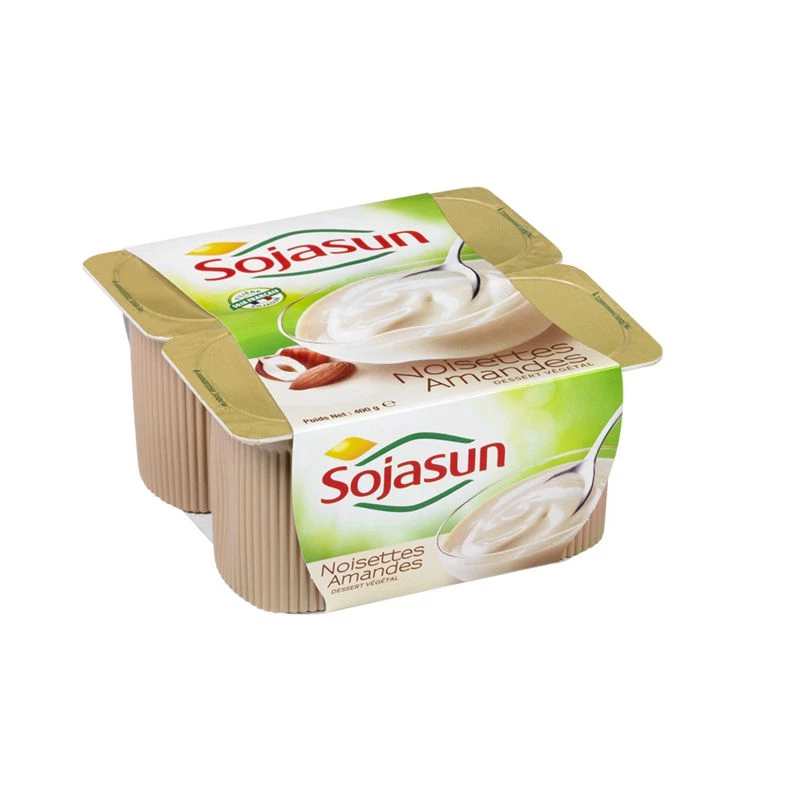 Hazelnut/almond yogurt 4x100g - SOJASUN