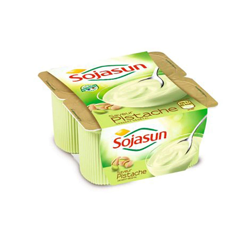 Yaourt saveur pistache 4x100g - SOJASUN