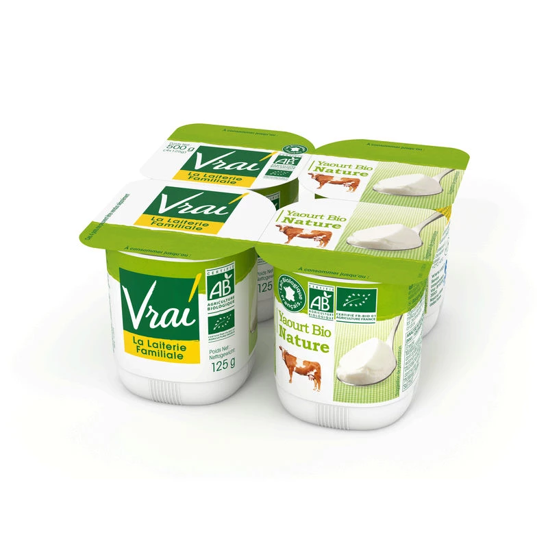 Yaourt Bio Nature 4x125g - VRAI