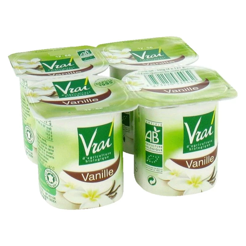 Yaourt Bifidus Vanille Bio 4x125 - VRAI