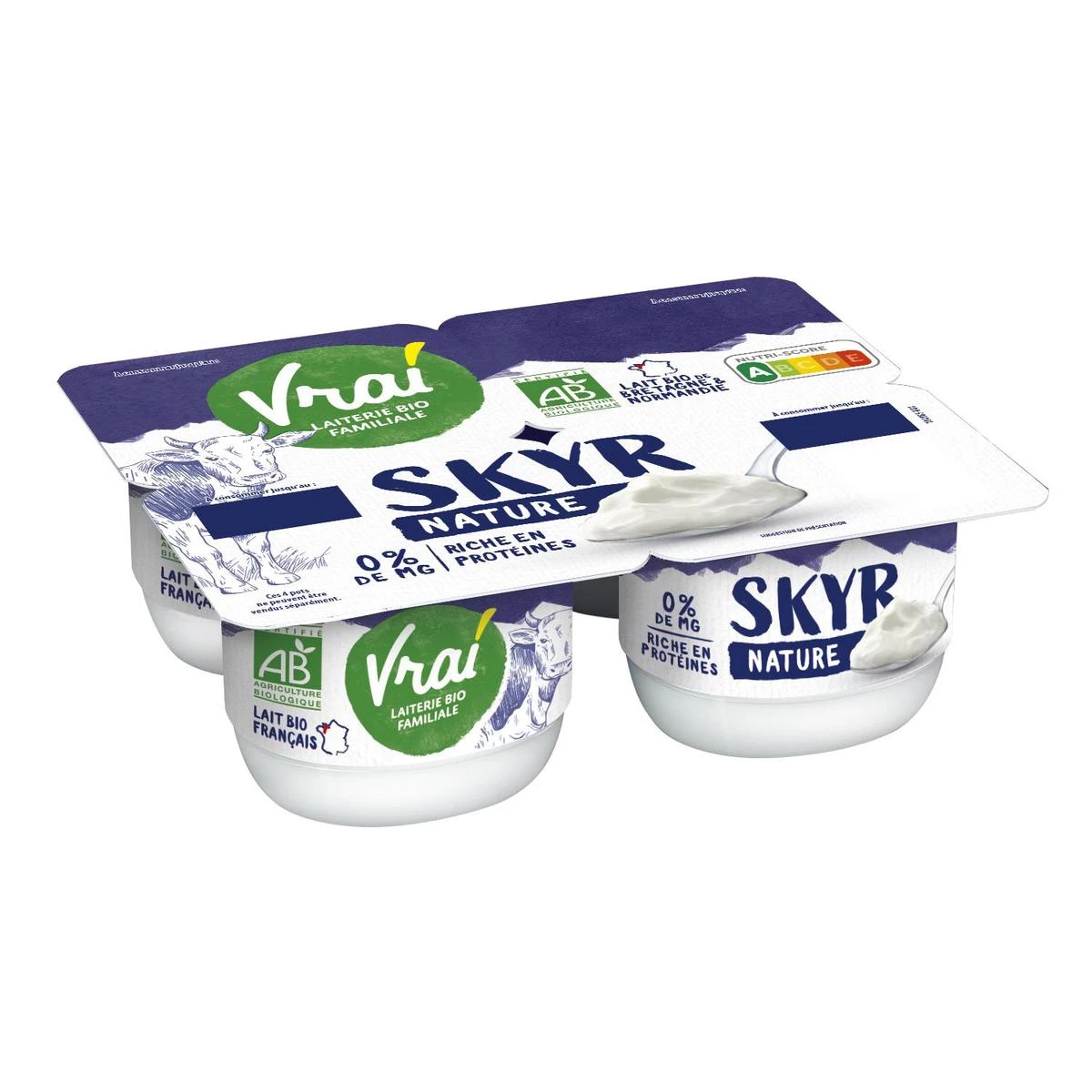 4x100g Skyr Nature Bio - VRAI