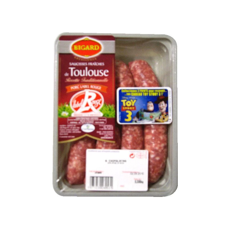 Saucisses de Toulouse, 4x100g - BIGARD