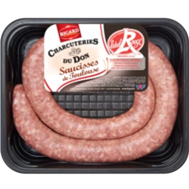 Saucisse de Toulouse Label Rouge, 500g - BIGARD
