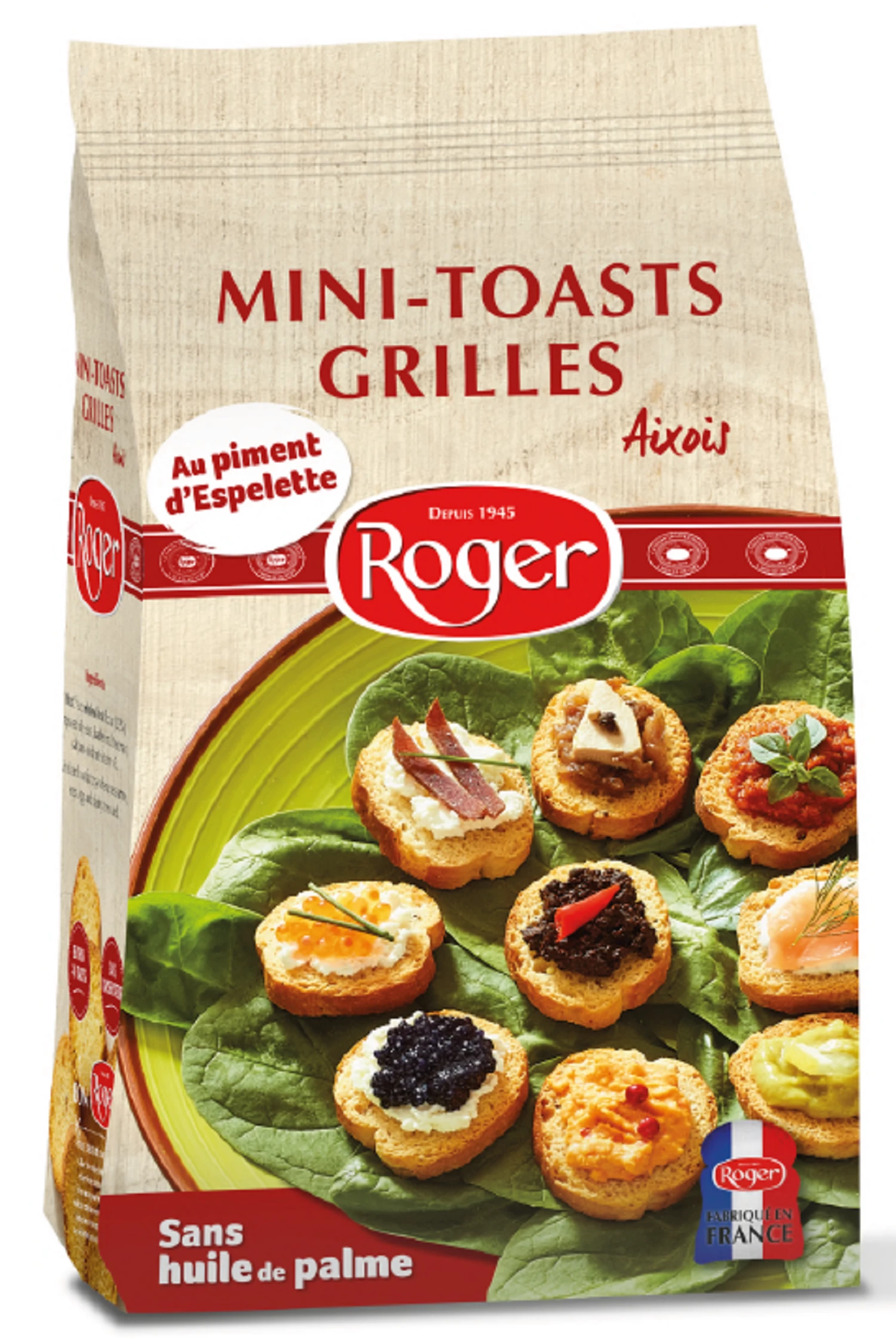 Mini Torradas Grelhadas com Pimenta Espelette 130g - ROGER