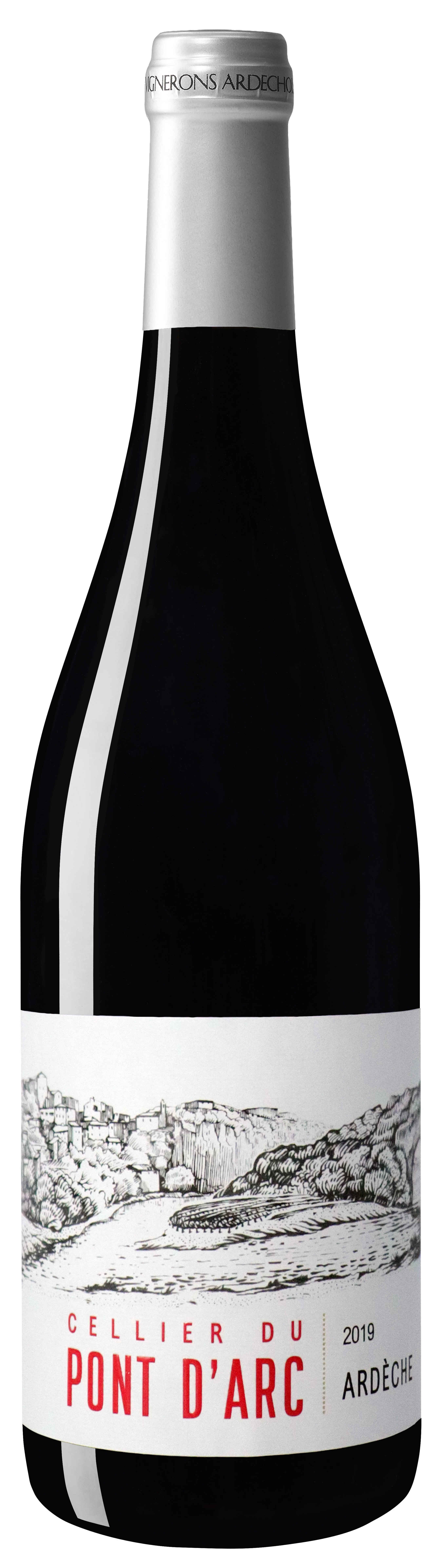 Vin Rouge de l'Ardèche 2019 12,5% 75cl - CELLIER DU PONT D'ARC