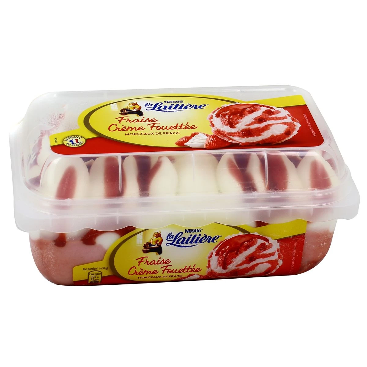 Glace fraise & crème fouettée 510g - LA LAITIÈRE