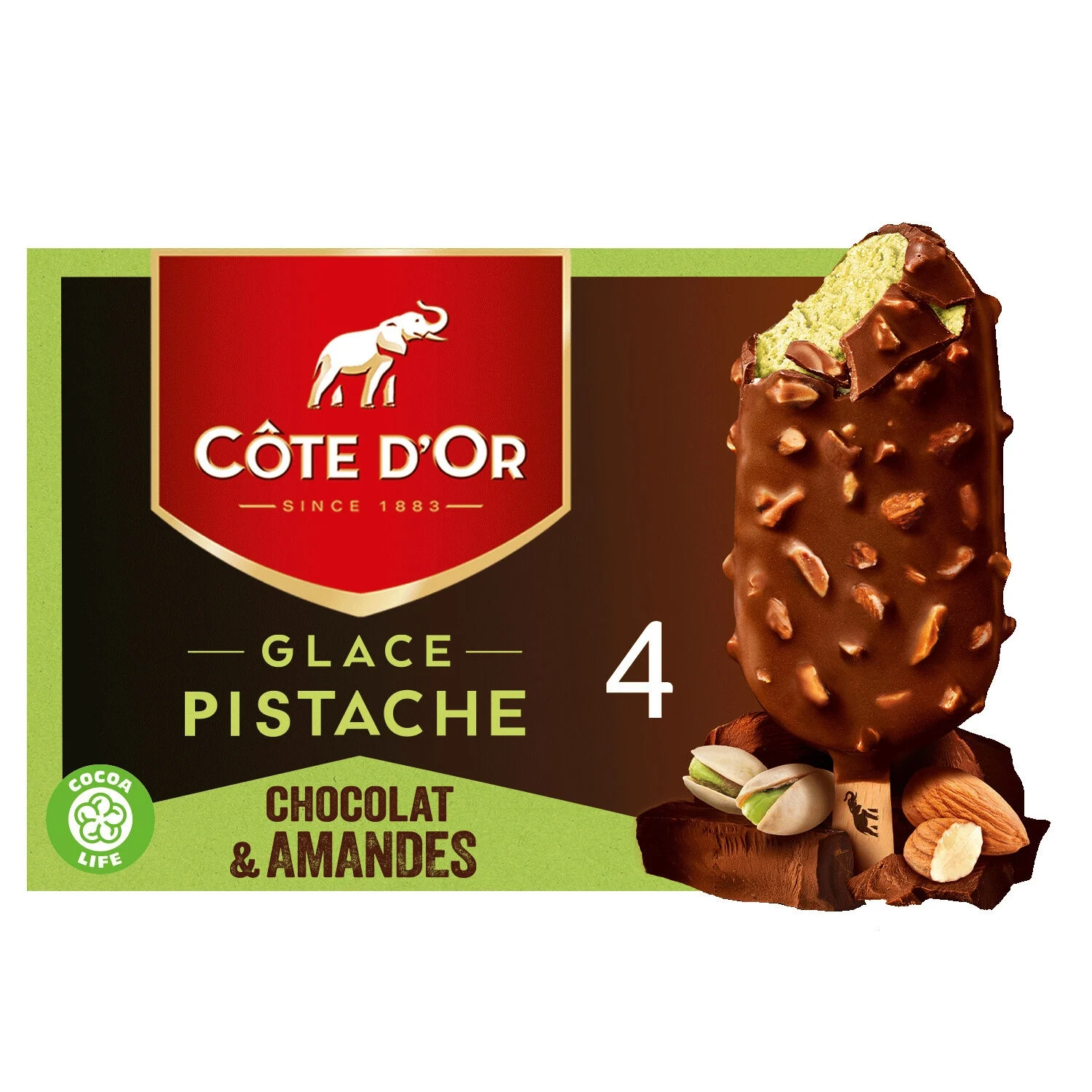 Kem Pistachio sô cô la hạnh nhân 260g - Cote D'or