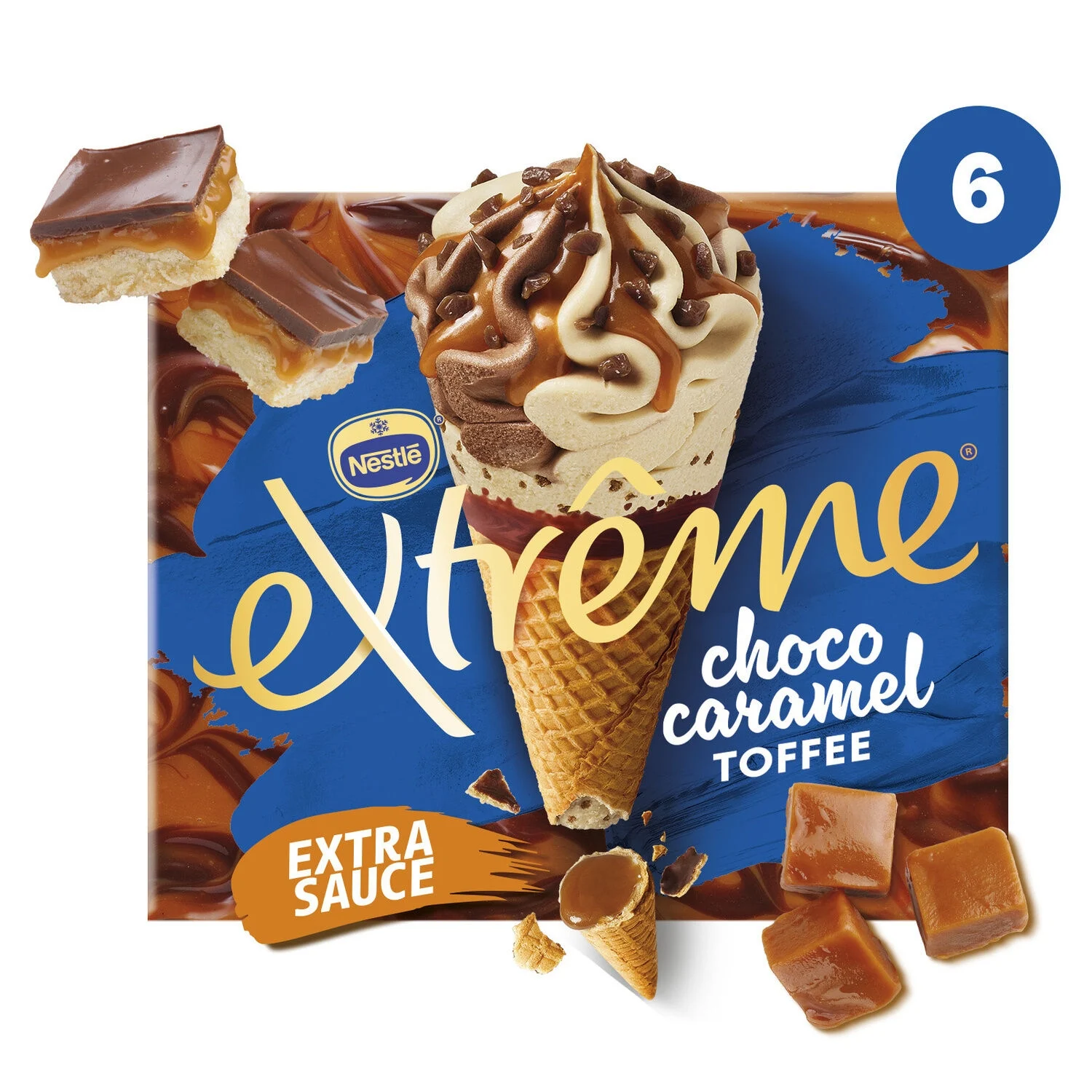 Ice choco Caramel Toffee X6 cone - Extreme