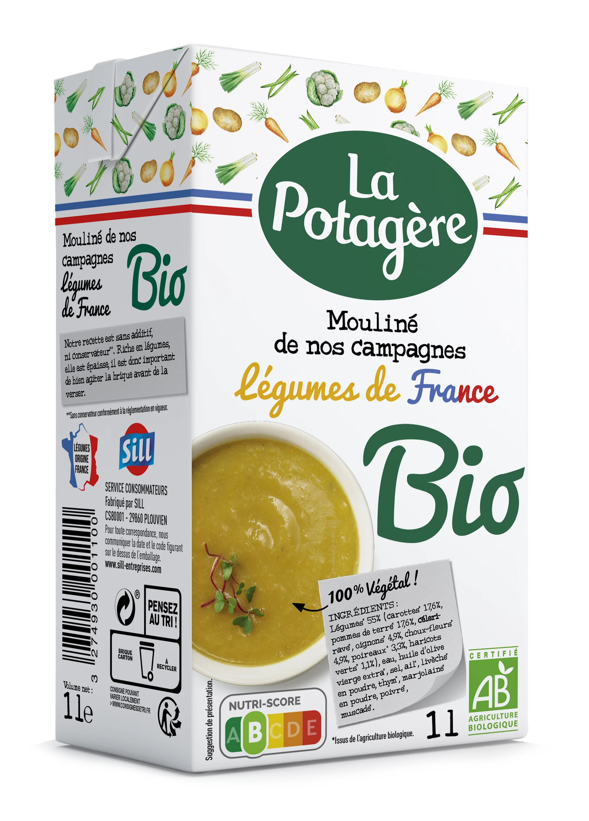 Mouline de Légumes de Campagne Bio 1l - LA POTAGERE