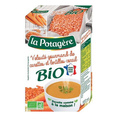 Velouté Gourmand De Carottes Lentilles Corail Bio 1l