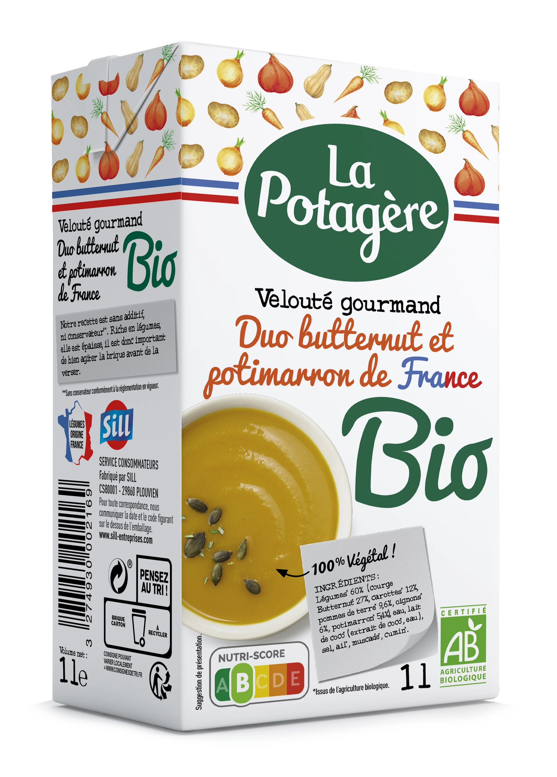 Velouté Gourmand Butternut Organic 1л - LA POTAGERE