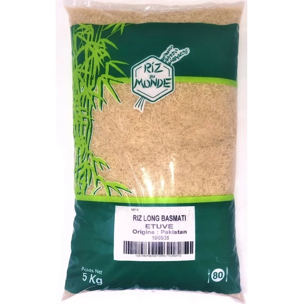 Peacock parboiled Basmati rice 5kg - RIZ DU MONDE
