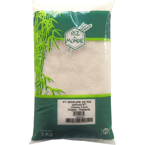 Broken Fragrant Rice Cambodia Super N°1 Broken 2 Times 5kg - RIZ DU MONDE