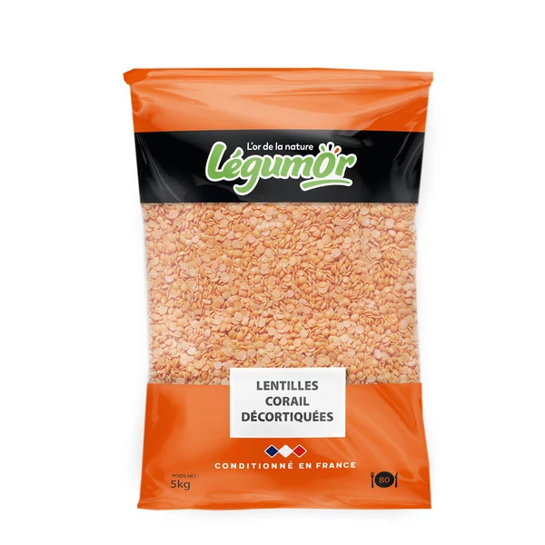 Shelled Coral Lentil 5kg - Legumor