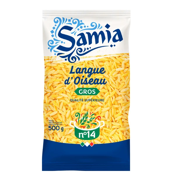Large bird's tongue pasta n°14 500g - SAMIA
