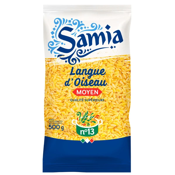 Medium bird tongue pasta n°13 500g - SAMIA
