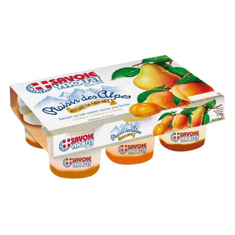 الزبادي Plaisir des Alpes Yellow Fruits 6x125g - SAVOIE YOOURT