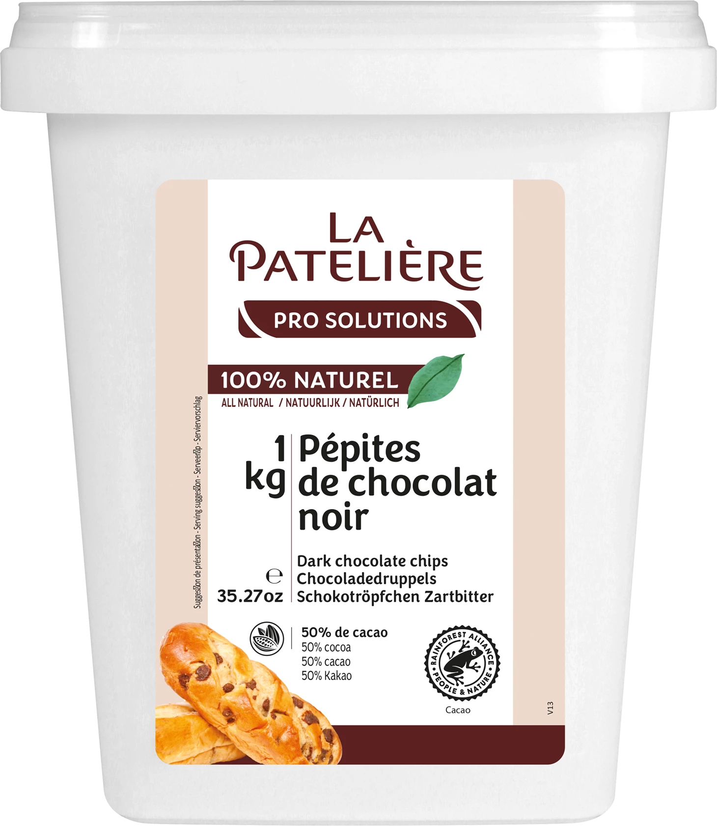 Dunkle Schokoladenstückchen 1 kg - LA PATELIÈRE