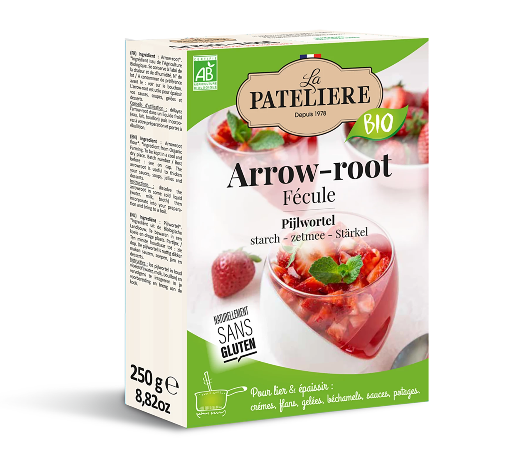 Arrowroot Zetmeel Poeder Bio 250g - LA PATELIERE