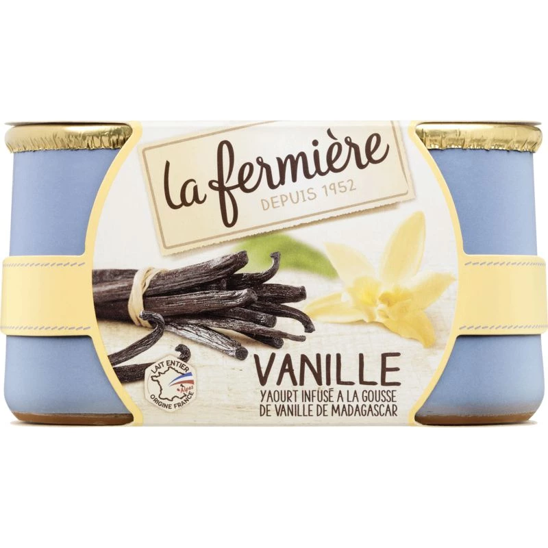 Iogurte com Infusão de Baunilha de Madagascar 2x140g - La Fermiere