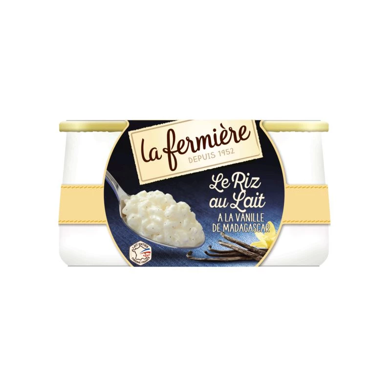 Riz Lait Vanille 2x160g - LA FERMIERE