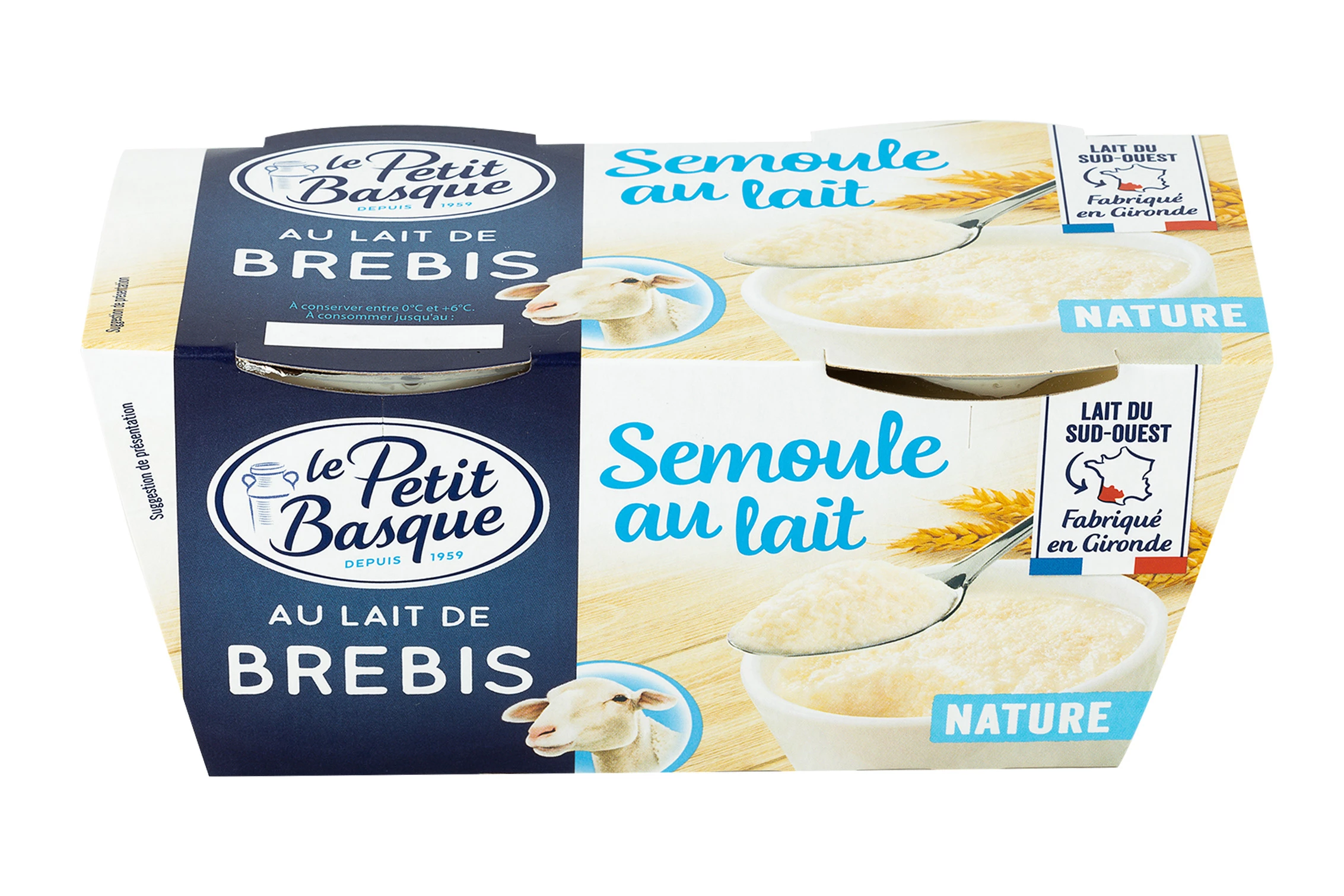 Semolina Lt Breb Nat 2x140g