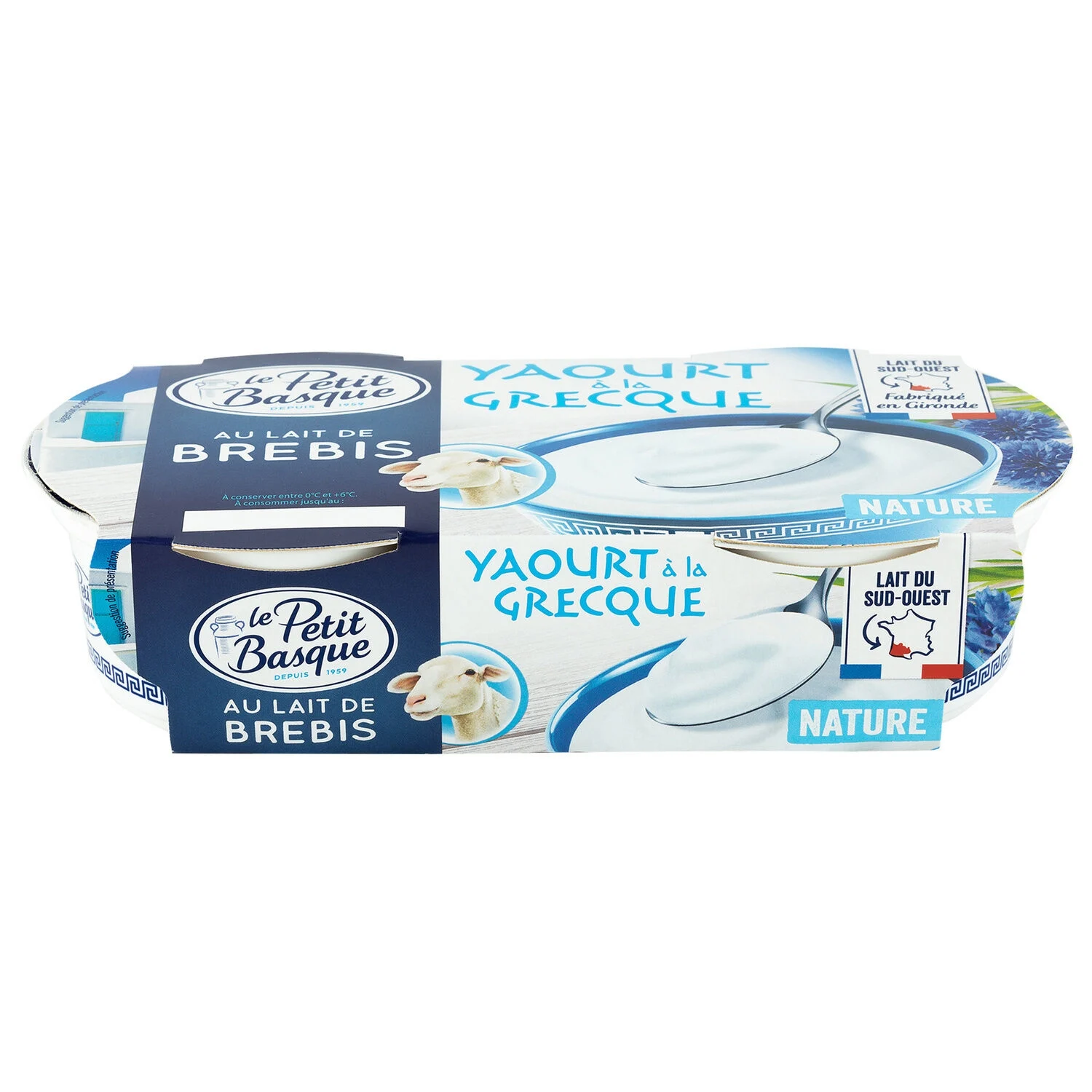 Grec Brebis Nature 2x150g Pb