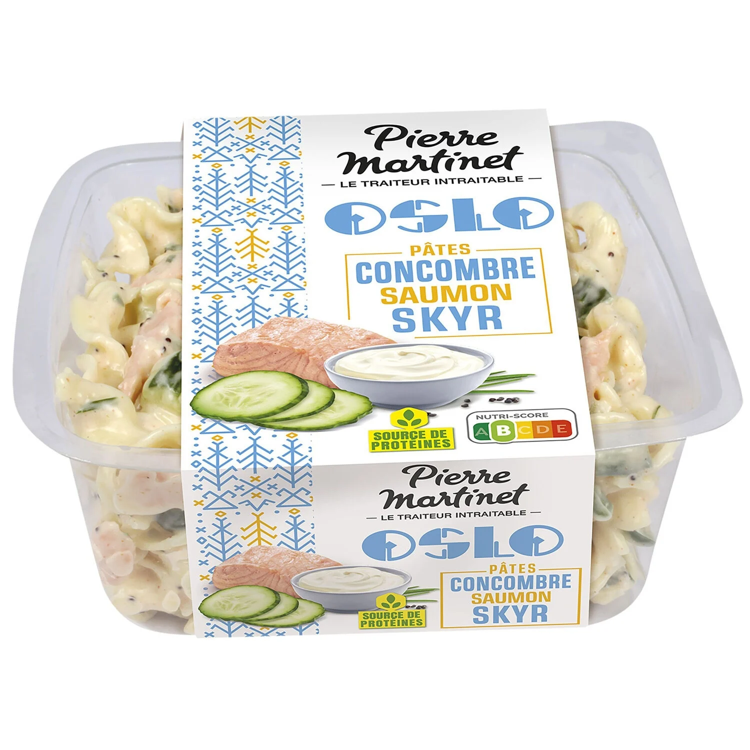 Oslo Pasta, Cucumber, Salmon and Skyr Salad 220g - Pierre Martinet