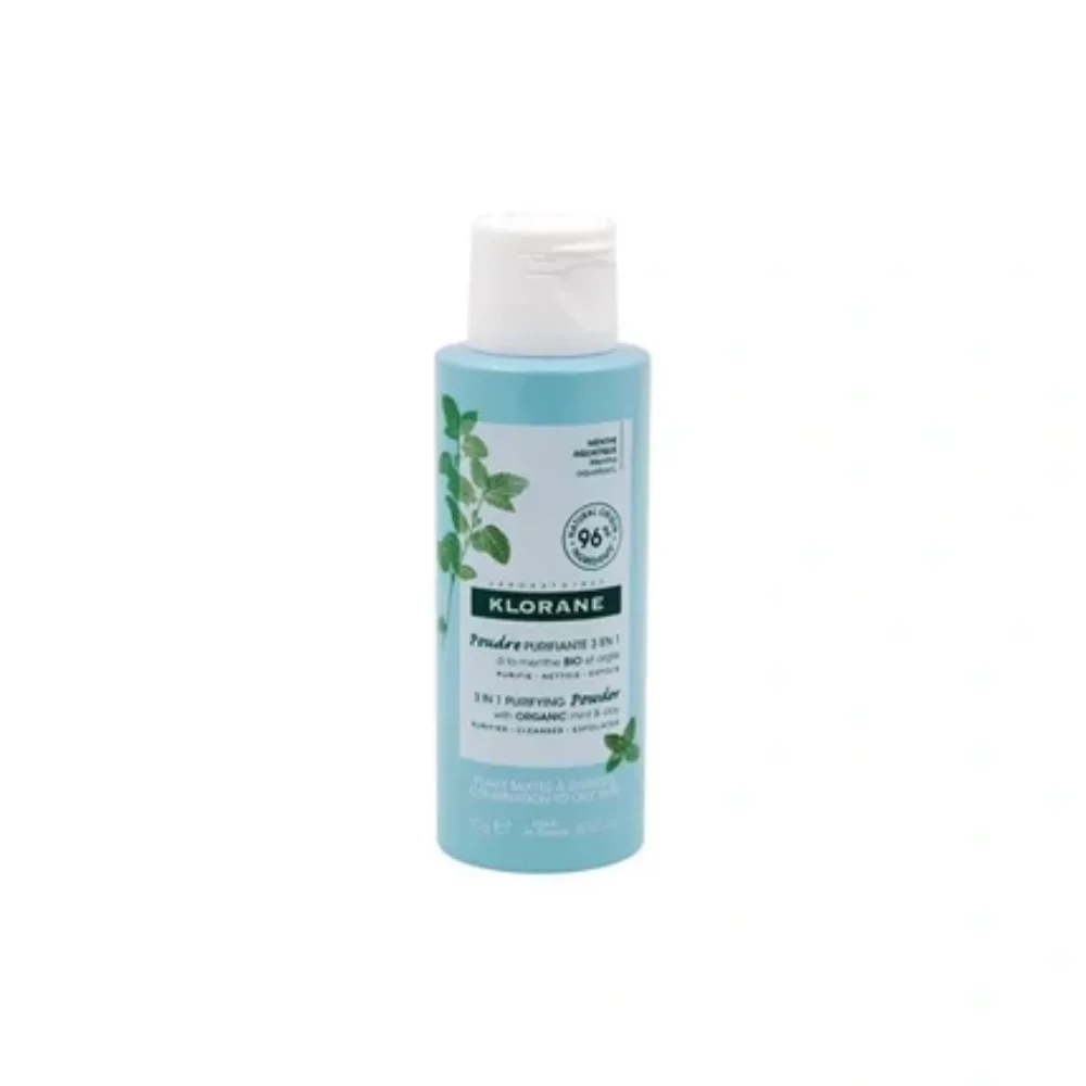 Oczyszczający puder myjący z organiczną miętą nadwodną 50 g - KLORANE