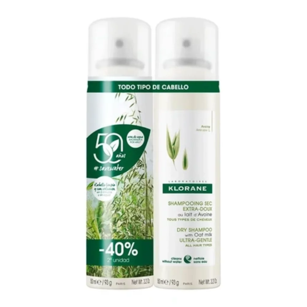Champú seco con leche de avena - lote de 2 x 150 ml - KLORANE