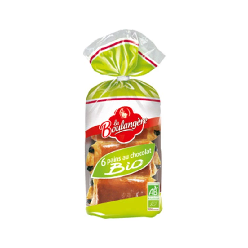 Pains au chocolat Bio x6 270g  - LA BOULANGERE