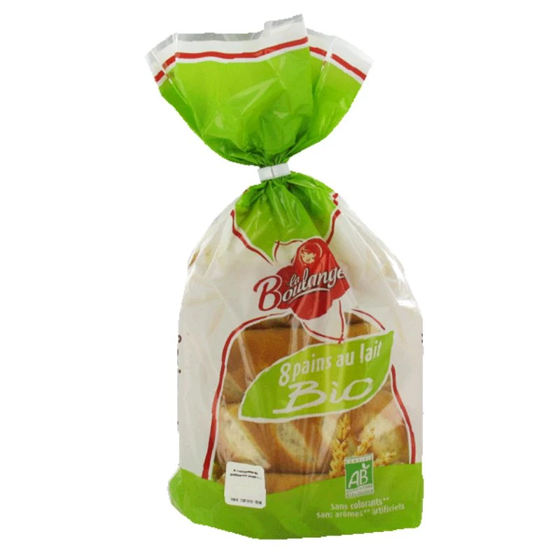 Organic Milk Breads x8 280g - LA BOULANGERIE