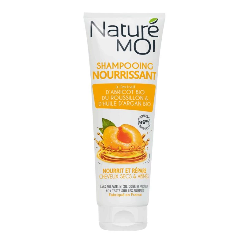 Shampoo nutriente all'olio di albicocca/argan biologico 250ml - NATURÉ MOI