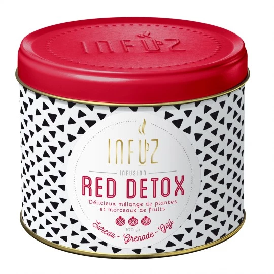 Infusion red detox sureau, grenade, godji 100g - INFUZ