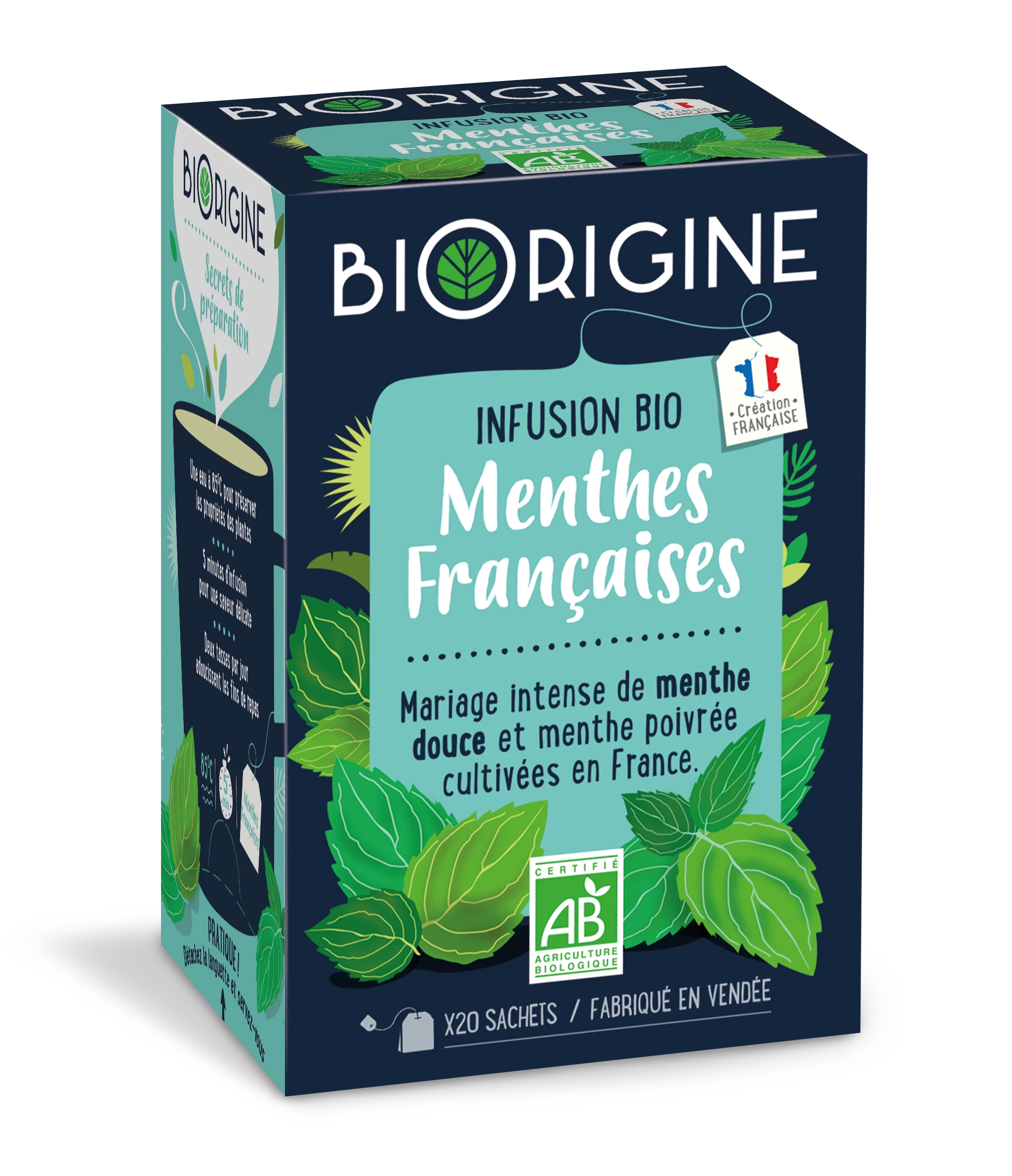 Biologische Franse muntinfusie, 50 g, BioRIGINE