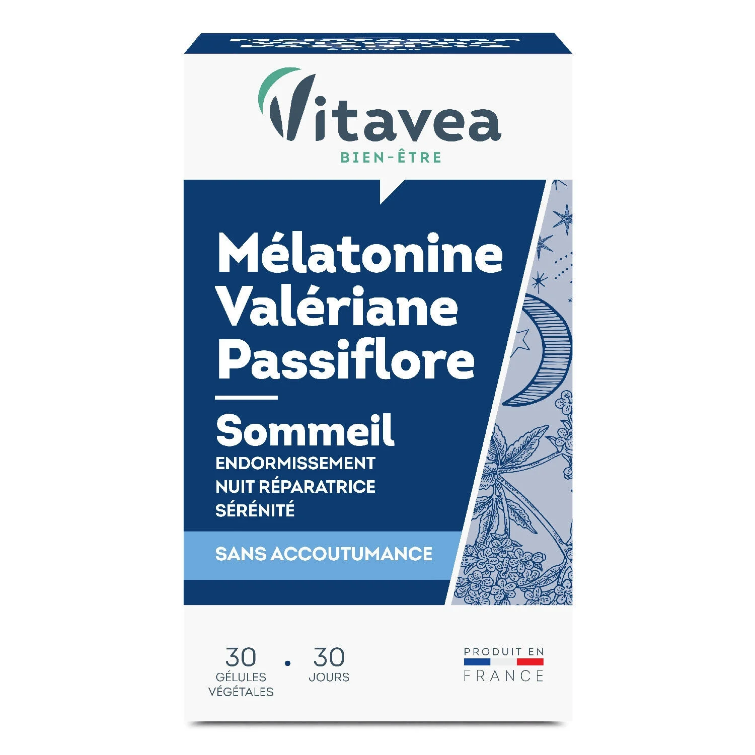 Food Supplement Melatonin Valerian Passionflower X30 - Vitavea