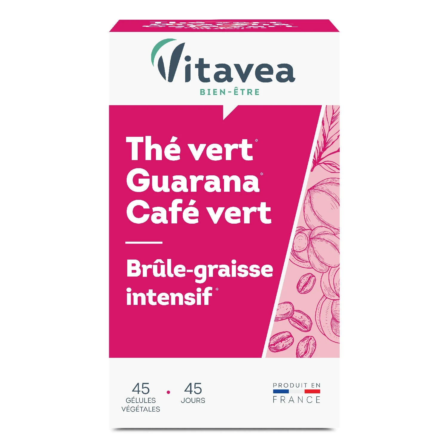 Food Supplement Green Tea Guarana Coffee X45 - Vitavea
