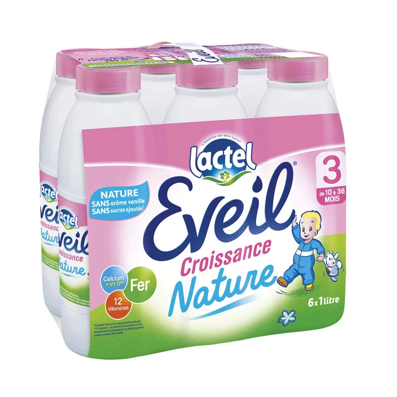 Leite natural para bebé 3ª idade 6x1L - LACTEL