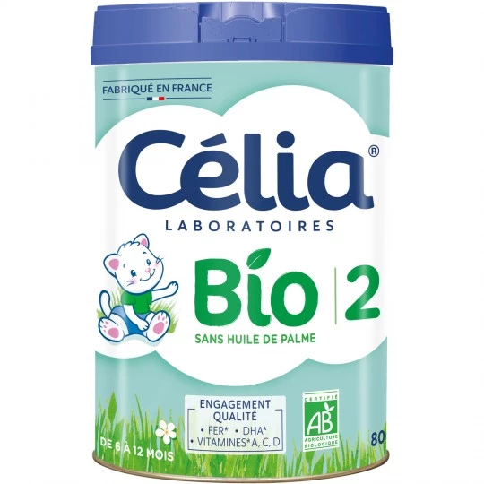 Lait en poudre 2ème âge BIO 800g - CÉLIA LABORATOIRES