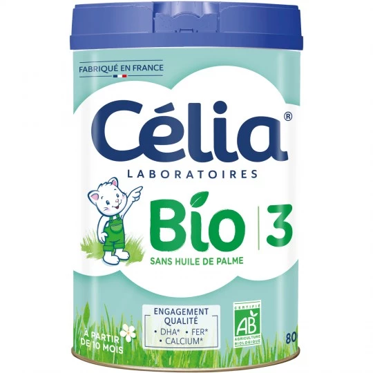 Lait en poudre 3ème âge BIO 800g - CÉLIA LABORATOIRES