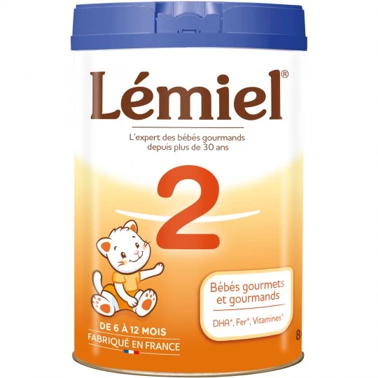 Baby milk powder gourmet and gourmet 2nd age 800g - LÉMIEL