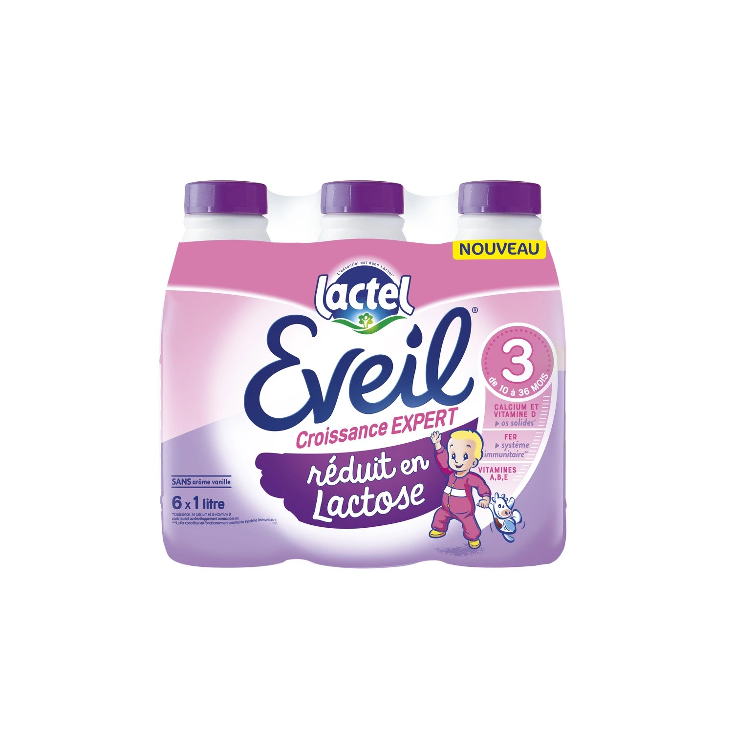Lait liquide eveil croissance express 6x1L - LACTEL