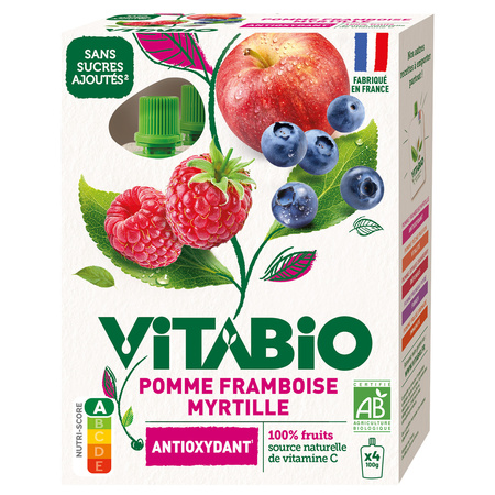 4 X100g Pom Framb Myrti Bio