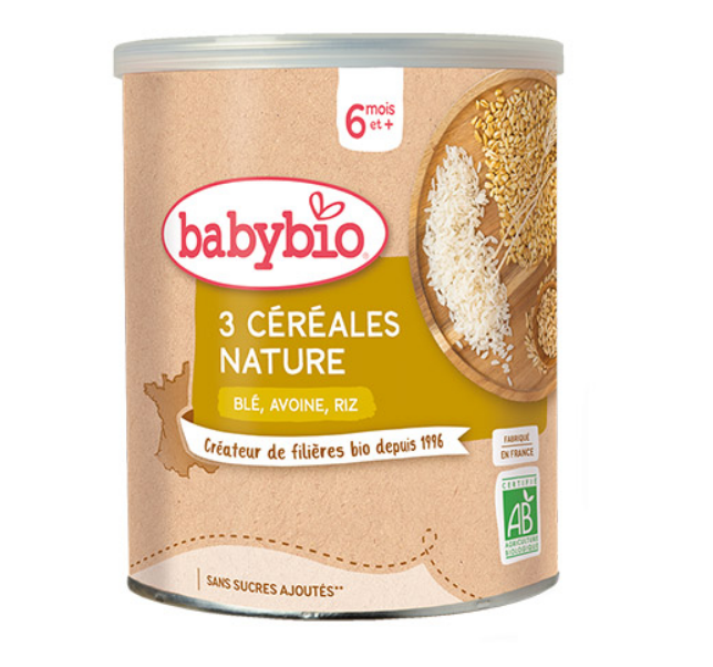3 Céréales Nature - Blé Avoine Riz 6m 220g - VITAGERMINE